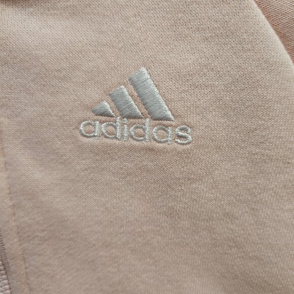 Girls Size 5 Adidas Two Piece set.  Light Pink Zippered Hoodie and Pants NWT - Picture 7 of 8